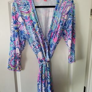 Lilly Pulitzer Mirelle Wrap Romper - Multi Pop Up Got Your Back
